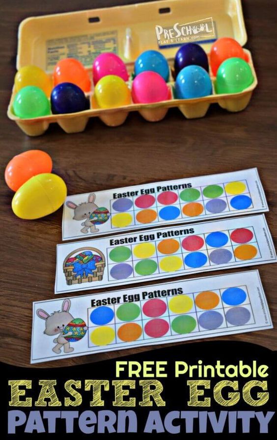 Easter egg sorting activity